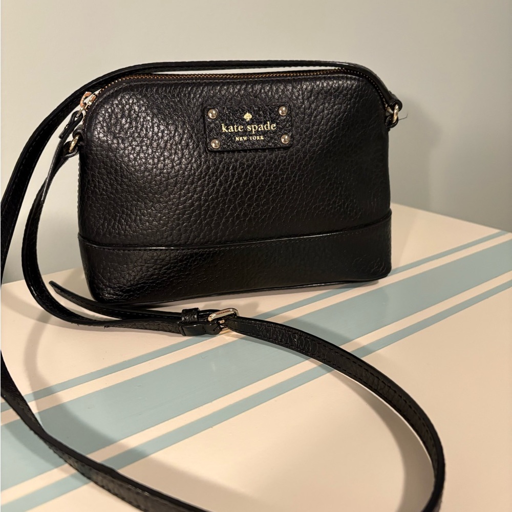 Kate Spade Black Pebbled Leather Crossbody